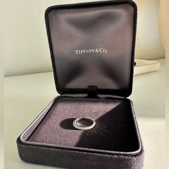 Tiffany Soleste Half Eternity Diamond Band Size 4 - Picture 3 of 8